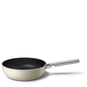 Smeg - Wok 30 cm Esthétique Années 50 crème mat