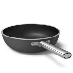 Smeg - Wok 30 cm Esthétique Années 50 noir mat