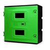 Coffret double XXL à clé pour appareil respiratoire - Vert