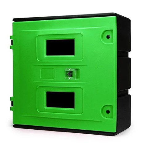 Coffret double XXL à clé pour appareil respiratoire - Vert