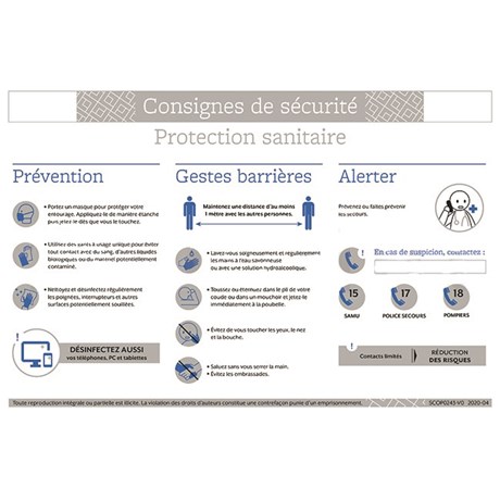 Consigne de sécurité - COVID - Format A4