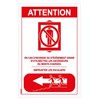 Consignes ascenseur Gauche - PVC A5
