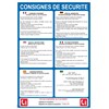 Consignes de sécurité 6 langues - PVC A4