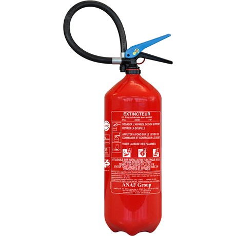 Extincteur 6 litres norme française spécial cuisines - Aluminium léger- Pression Auxiliaire