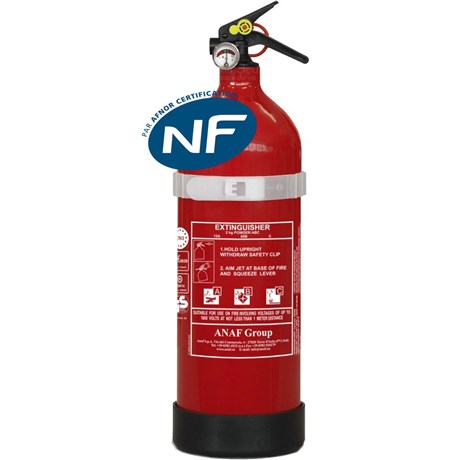 Extincteur à poudre ABC 2 Kg Idéal voiture, bateaux ANTIROUILLE NF & MED