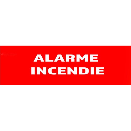 Panneau "Alarme Incendie" 200mm x 60mm