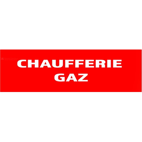 Panneau "Chaufferie gaz" 200mm x 60mm