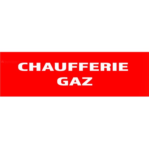 Panneau "Chaufferie gaz" 200mm x 60mm