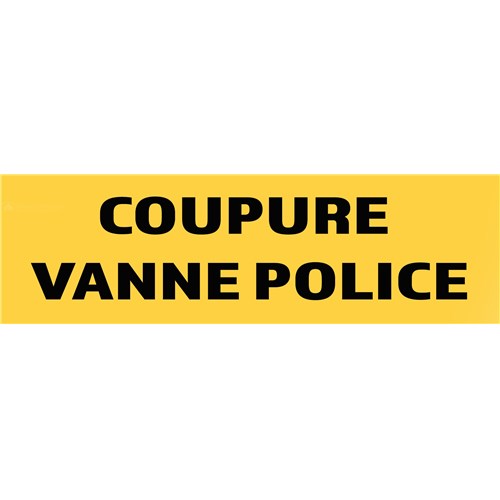 Panneau "Vanne Police" 200mm x 60mm