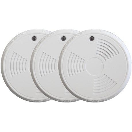 Pack 3 Détecteurs de fumée EN14604 avec attestation