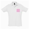 5 polos personnalisés blancs - Taille XXL - Flocage cœur