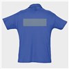 5 polos personnalisés bleus - Taille XL - Cœur et dos