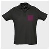 5 polos personnalisés noirs - Taille M - Flocage cœur