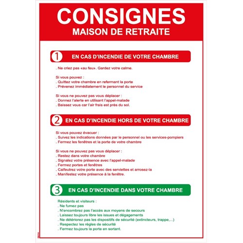 Consigne maison de retraite - Format A4