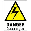 10 Adhésifs DANGER ÉLECTRIQUE dimension 10 X 7 cm