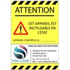100 étiquettes "APPAREIL INUTILISABLE" personnalisées - Vinyle
