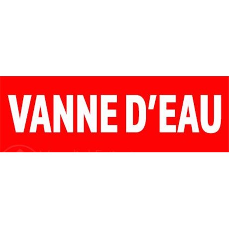 Adhésif "VANNE D'EAU" dimension 150 X 50 mm