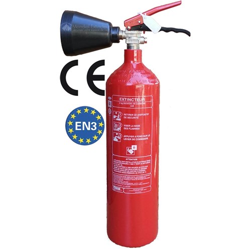 Extincteur CO2 capacité 2 Kg avec support - CE - Marque Mobiak