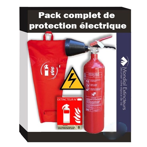 Pack protection électrique avec extincteur CO2