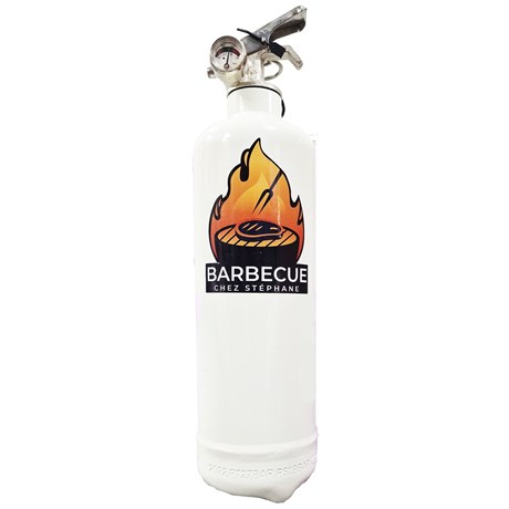 Appareil d'extinction Design "BARBECUE AVEC PRÉNOM"