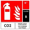 Extincteur CO2 capacité 2Kg NF & MED + support de fixation + Panneau signalétique