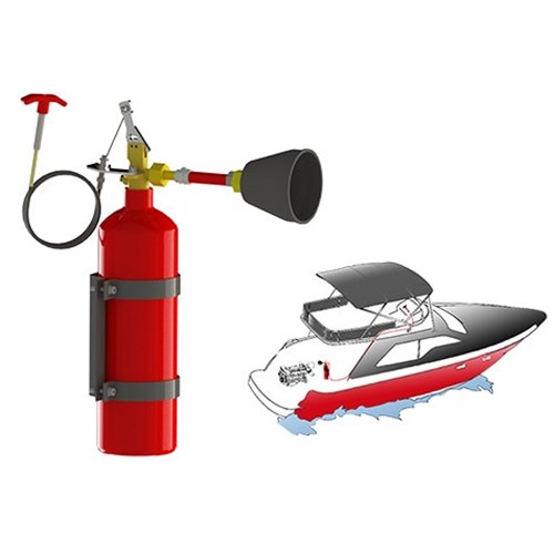 Kit Marin Co² 5kg à tirette pour bateau