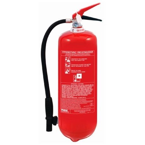 Extincteur à poudre - 12 Kg Classe D - Feu de Métaux