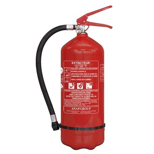 Extincteur poudre ABC 6 KG + plaque signalétique - NF - Marque Anaf