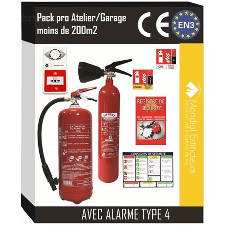 Kit Spécial garage ou atelier de - 200 M² avec Alarme Type 4