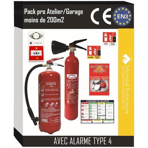 Kit Spécial garage automobile de - 200 M² avec Alarme Type 4