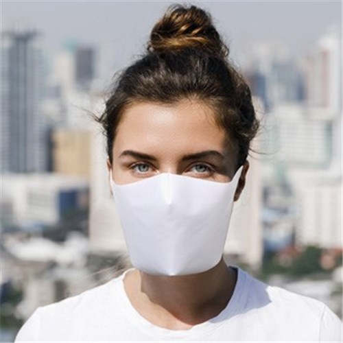 Masque blanc de protection en tissus réutilisable