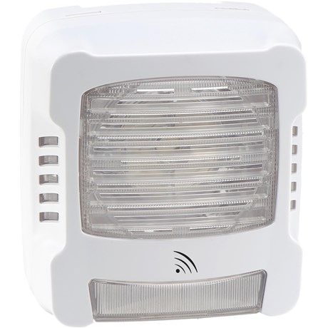 Diffuseur sonore et lumineux incendie RADIO - Portée 100 mètres champ libre avec Répéteur