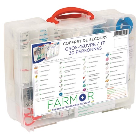 Coffret de secours "Gros Œuvre/ TP" 30 personnes