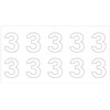 Planche de 10 chiffres pour poteaux incendie - Chiffre 3