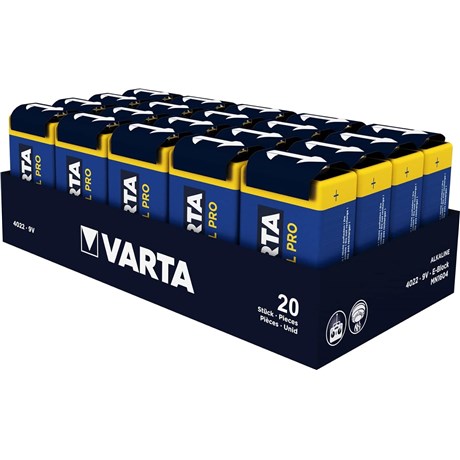 VARTA 6LR61 - 9V Industrial - Boite de 20