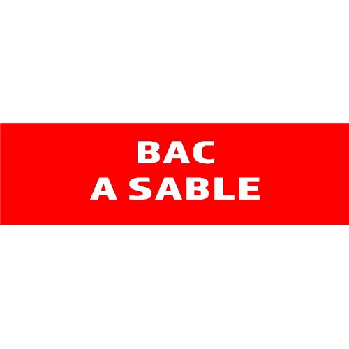 10 Panneau "Bac à sable" 200mm x 60mm
