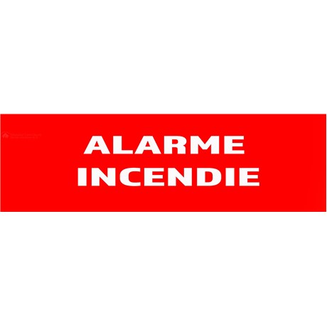 10 Panneaux "Alarme Incendie" 200mm x 60mm