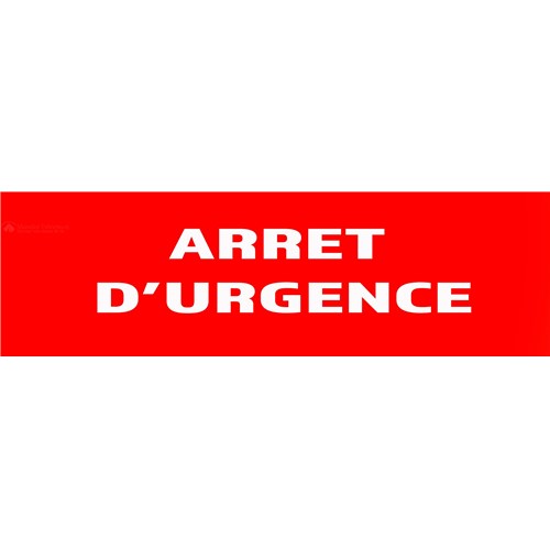 10 Panneaux "Arrêt d'urgence" 200mm x 60mm