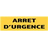 10 Panneaux "Arret d'urgence" 200mm x 60mm