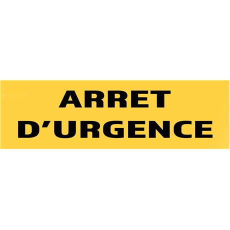 10 Panneaux "Arret d'urgence" 200mm x 60mm