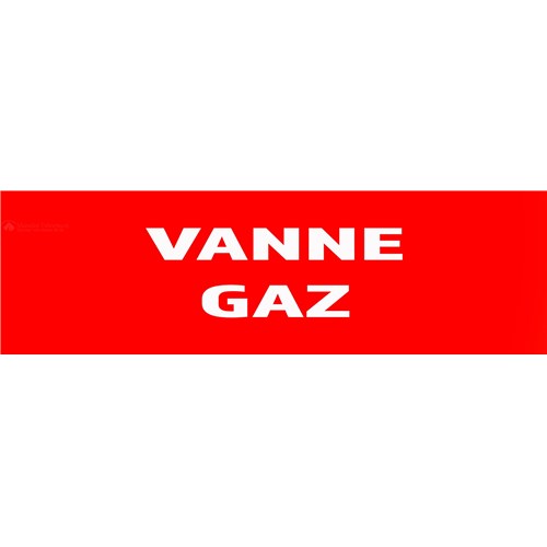 Panneau "Vanne gaz" 200mm x 60mm