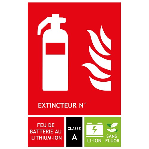 Panneau PVC eau pulvérisée additif 12.5 x 19 cm - Classe A Lithium