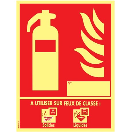 Panneau PVC eau pulvérisée additif 15 x 20 cm - Classe AB Photoluminescent