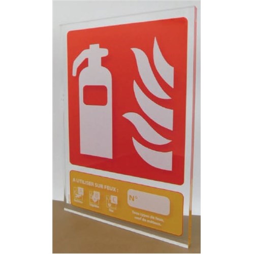 Panneau Plexiglass poudre 10 x 15 cm - Classe ABC