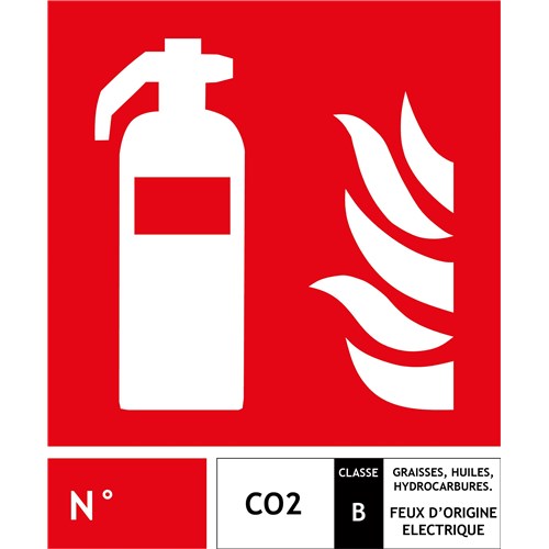 Grand panneau pictogramme extincteur CO2