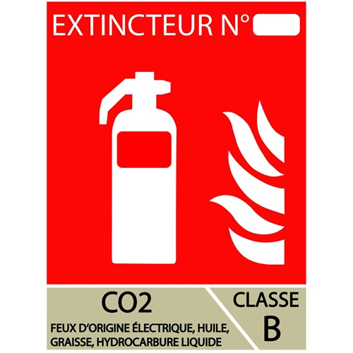 Panneau Extincteur Classe D Incendie. Sticker Extincteur, PVC, Alu