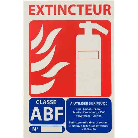 Panneau extincteur EAU ABF - 150 x 100 mm