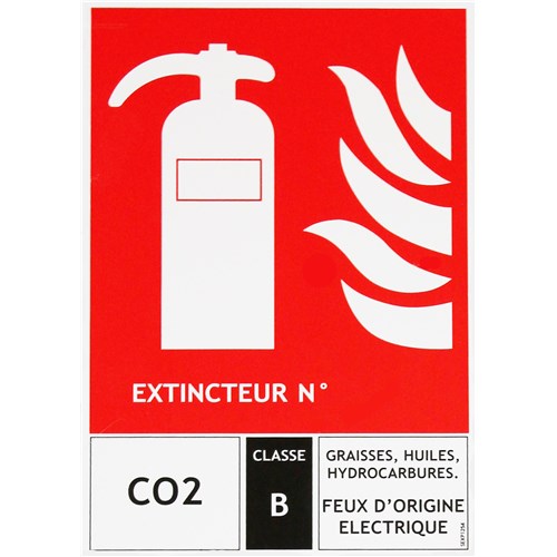 Panneau pictogramme extincteur CO2 125 X 190