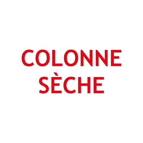 "COLONNE SÈCHE" en PVC rigide 200 X 100 mm FOND BLANC
