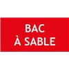 Panneau "BAC A SABLE" en PVC rigide 200 X 100 mm